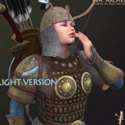 Eva Archer Light Version Low-poly  3D model