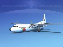 Fokker F-27 SAS 3D model