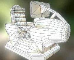 Futuristic control module Low-Poly Low-poly  3D model