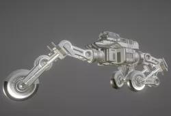 Futuristic Trike High Poly Version 4 3D model