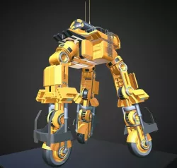 Futuristic Trike High Poly Version 5 3D model