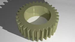 Gear Mn=2 Z=30 Pressure Angle = 20° Straight (Beta=0°)