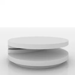 High Gloss White Modern Swivel Coffee Table 3D model