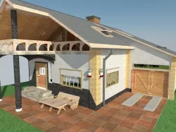 House residential Low-poly  3D model