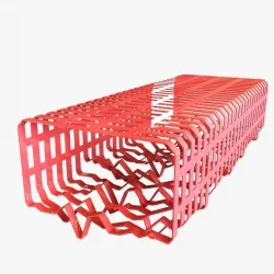Interferences metal bench by TF URBAN 3D model