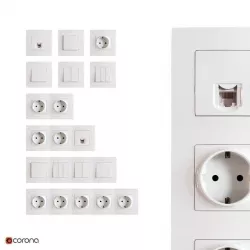 Legrand Etika electrical outlets and switches 3D model