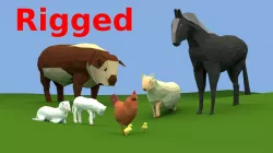 LOW POLY FARM ANIMALS Low-poly  3D model