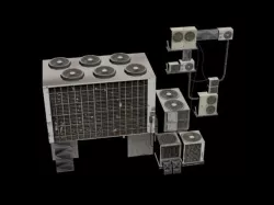 Lowpoly Air Conditioners Low-poly  3D model