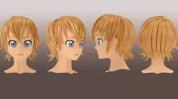 Male hair style 1 3D model