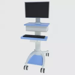Medical Computer Cart - Low and High Poly Low-poly  3D model