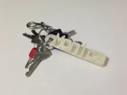 Monica Keychain Printed with PLA glow in the dark