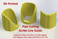 Pipe Cutting 45 Degree Guide 3D-Printed