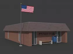 Post Office Low-poly  3D model