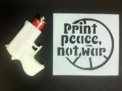 "Print peace, not war" stencil