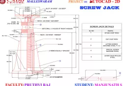 project on NX CAD (UNI GRAPHICS), & AUTO CAD 