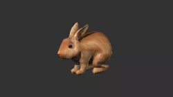 Rabbit Animation-Lowpoly-Game ready Low-poly  3D model