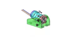 RC BOAT MOTOR BRACKET- ATLAS VAN LINES HYDRO U-00