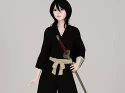 Rukia various outfit pose 01 3D model