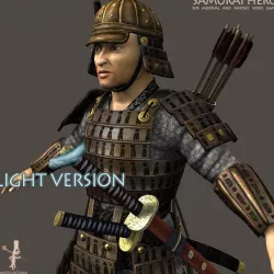 Samurai Hero Light Version Low-poly  3D model