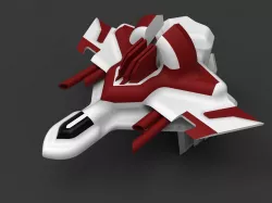 Science Fiction Aircraft 3D model