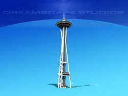Seattle Space Needle 3D model