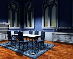 Shabby Chic Dining Suite Low-poly  3D model