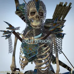Skeleton Archer Light Version Low-poly  3D model