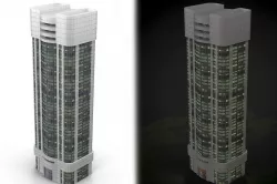 Skyscraper Low-poly  3D model