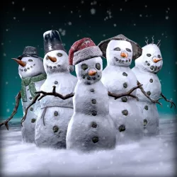 SnowMan pack Low-poly  3D model
