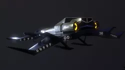 Space ship PBR Low-poly  3D model