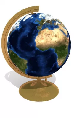 Standing globe toy learn Low-poly  3D model