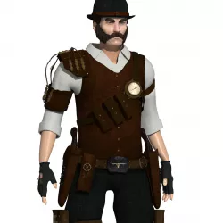 Steampunk Sheriff 3D model