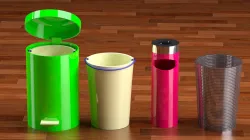 trash can ashtray, 3ds,fbx,obj