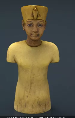 Tutankhamun King Low-poly  3D model