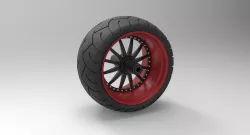 Wide rear wheel from Chopper 3D model