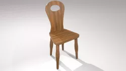 Wooden Chair Low-poly  3D model