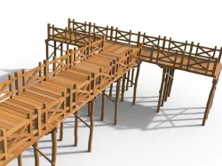 Wooden Pier 3D model