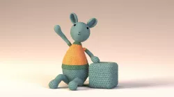 Yarn wire mouse toy Low-poly  3D model