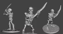 28mm Skeleton Warrior with Longbow, Damaged & Out of Arrows !
