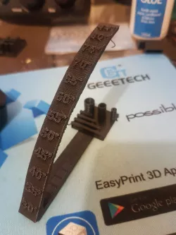 3D Printer Overhang and Bridging Test.