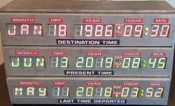 Back to the Future Time circuit Delorean replica prop