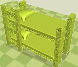 Bunk Bed 28mm for RPG/Dungeon