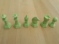 Chess set low poly (designed from scratch)