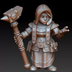 Dwarf woman rune priest