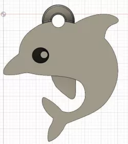 Emoji Dolphin Keychain