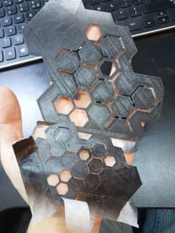 Hex camo stencil