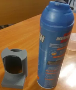 OT student project : single-handed handle for shaving foam can / poignée mono-manuel pour bombe de mousse à raser.