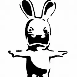 Raving Rabbid stencil