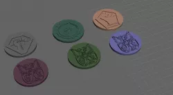 ROBOTECH Reconstruction Blues RRT Strategy GAME PIECES Malcontent set 2 Rally token and GMP Investigations Token