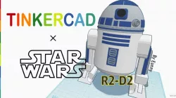 Simple R2D2 with Tinkercad